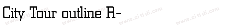 City Tour outline R字体转换